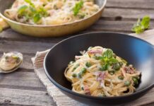 РЕЦЕПТ НА ДЕНОТ: Шпагети со зеленчук во крем сос