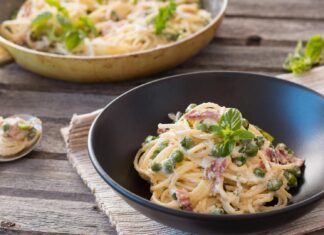 РЕЦЕПТ НА ДЕНОТ: Шпагети со зеленчук во крем сос