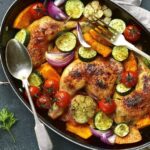 РЕЦЕПТ НА ДЕНОТ: Печено пилешко со шарен зеленчук